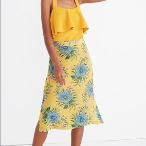 Madewell Silk Side Button Skirt Size 8